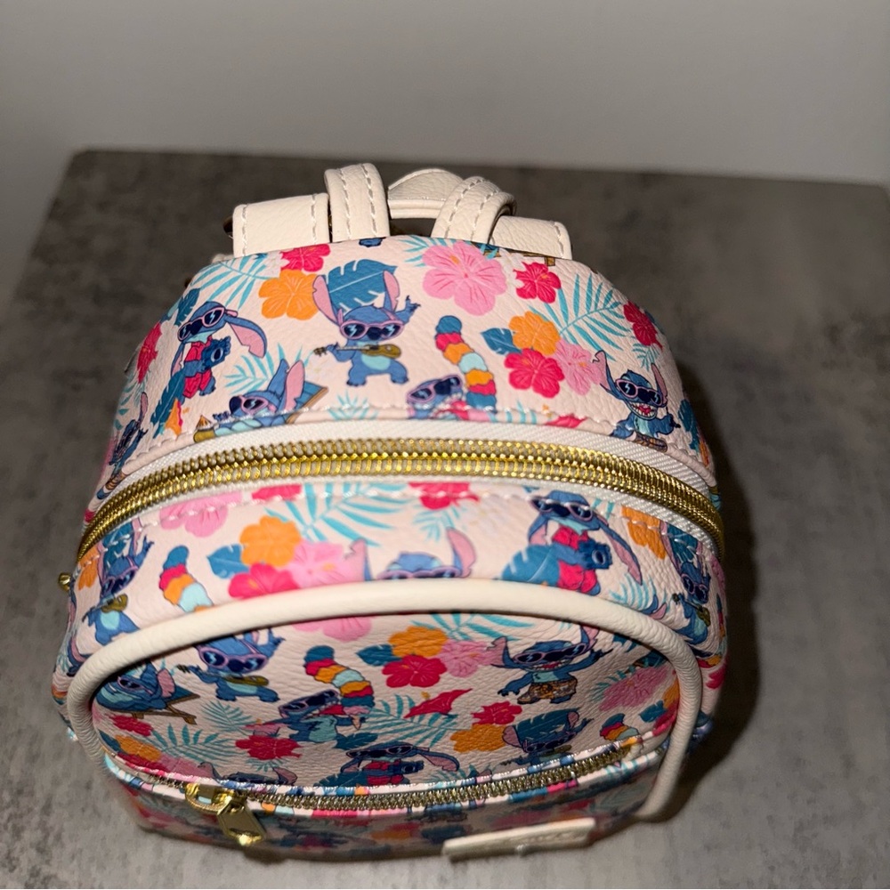 Loungefly Lilo And Stitch Sunglasses Tropical Flowers Micro Mini Backpack New - Picture 5 of 6